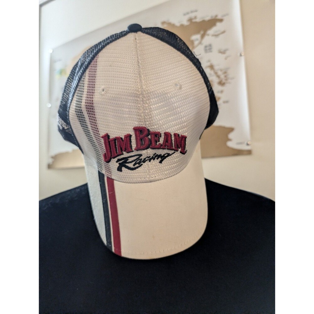 Vintage Robby Gordon #7 Jim Beam Racing Hat NASCAR Trucker Style Master Cap